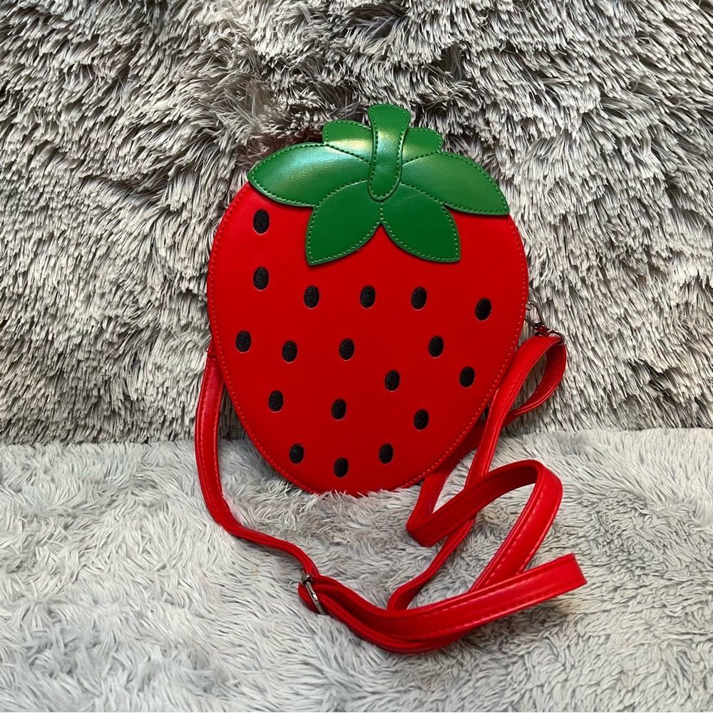 Strawberry Shaped Red Crossbody Bag